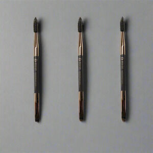 Design Define Premium Duo Brow Brush Set, 3 Pack, Angled Eyebrow & Spoolie Brush